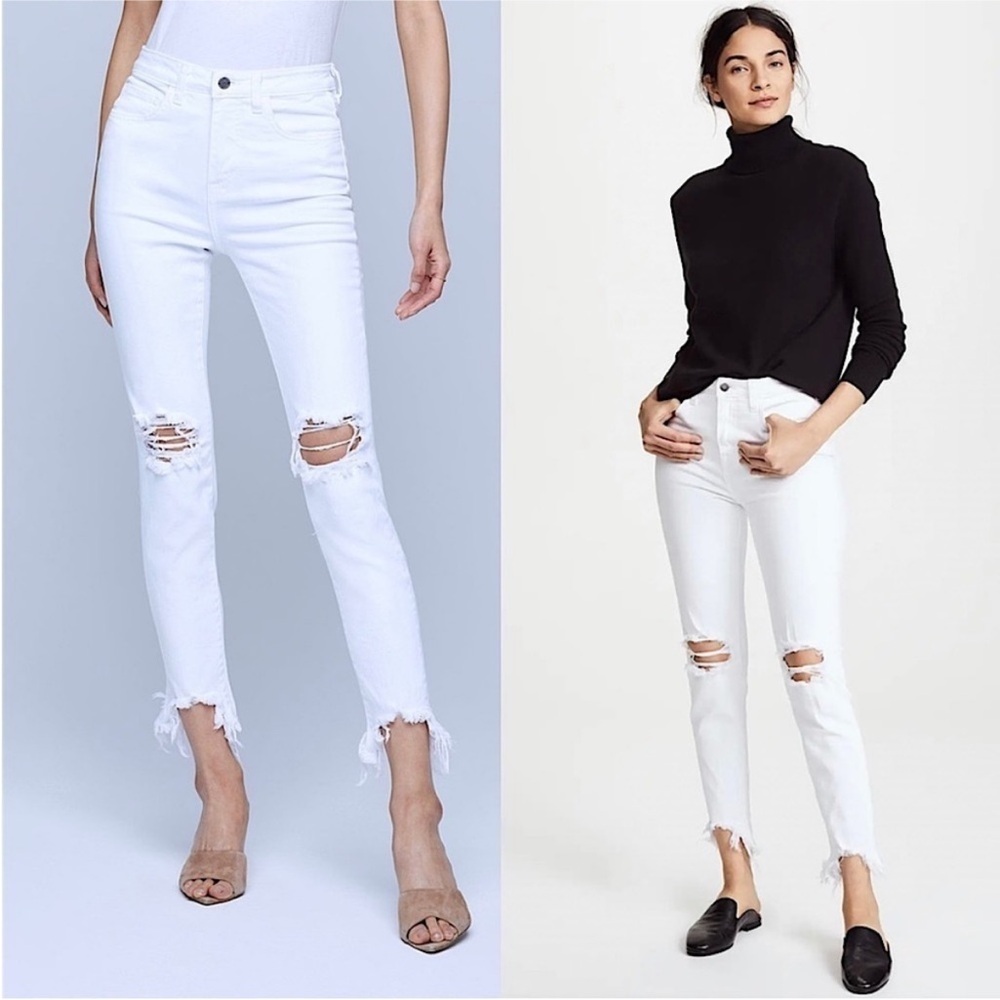 L'AGENCE White High Rise Women Jeans
